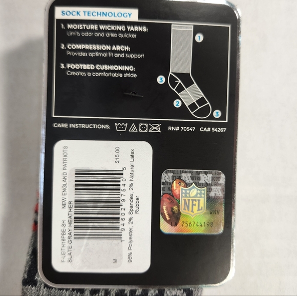 NWT Unisex New England Patriots '47 Crew Socks - Picture 3 of 4